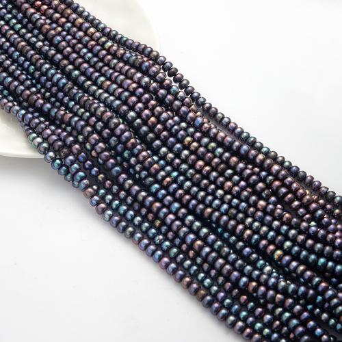 Keshi Cultured Freshwater Pearl Beads, DIY, black, 8x7mm, Sold By PC