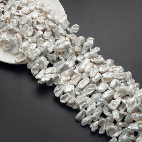 Cultured Baroque Freshwater Pearl Beads, DIY, white, 26x12mm, Sold By PC