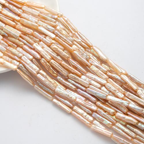 Cultured Biwa Freshwater Pearl Beads, DIY, pink, 25x6mm, Sold By PC