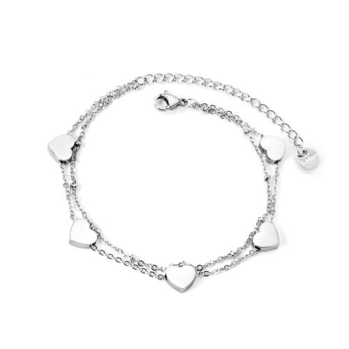 Stainless Steel Jewelry Bracelet, 304 Stainless Steel, plated, Double Layer & fashion jewelry & for woman, more colors for choice, Sold By PC