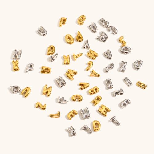 Stainless Steel Letter Pendants, 304 Stainless Steel, Alphabet Letter, plated, DIY & different designs for choice, more colors for choice, Sold By PC
