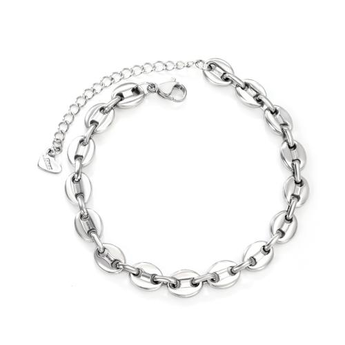 Stainless Steel Jewelry Bracelet, 304 Stainless Steel, plated, fashion jewelry & Unisex, original color, Sold By PC