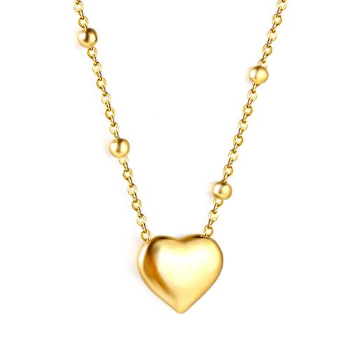 Collar de acero inoxidable de la joyería, acero inoxidable 304, 18K chapado en oro, para mujer, Vendido por UD