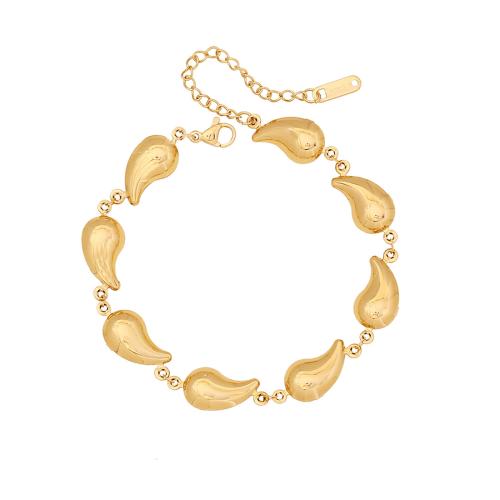 Stainless Steel Jewelry Bracelet, 304 Stainless Steel, plated, fashion jewelry & different styles for choice & for woman, golden, Sold By PC