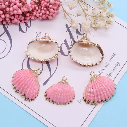 Pendentifs coquillage, coquille, avec alliage de zinc, coquille, Placage, DIY, plus de couleurs à choisir, 30x30mm, Vendu par PC