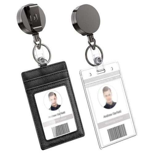 plastique PVC Titulaire de la carte, avec cuir PU & alliage de zinc, Anti-poussière & unisexe & styles différents pour le choix, Vendu par PC