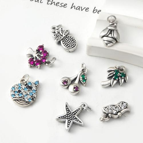 Cúbicos Circonia Colgante Latón Micro pavimenta, metal, chapado, Joyería & micro arcilla de zirconia cúbica, más colores para la opción, libre de níquel, plomo & cadmio, 11.85x2.87x16.10mm, Vendido por UD