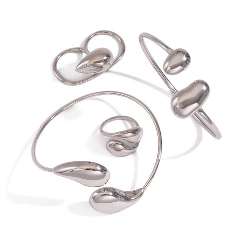Fashion Stainless Steel Jewelry Sets, 304 Stainless Steel, plated, fashion jewelry & different styles for choice & for woman, original color, Sold By PC