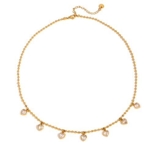 Cubic Zirconia Stainless Steel Jewelry Sets, 304 Stainless Steel, with Cubic Zirconia, 18K gold plated, fashion jewelry & different styles for choice & for woman, Sold By PC