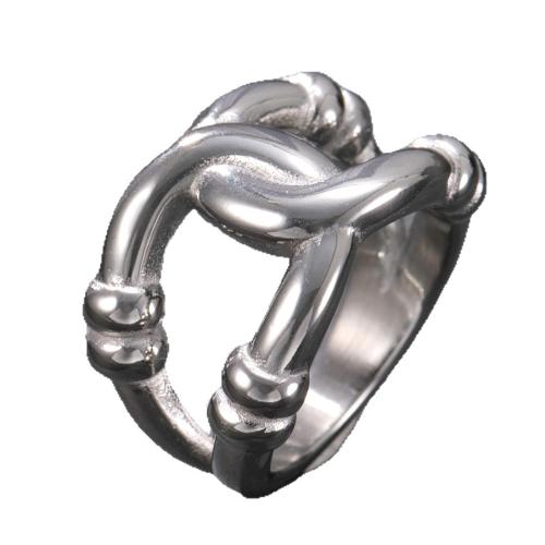 Stainless Steel Finger Ring, 304 Stainless Steel, plated, fashion jewelry & Unisex & hollow, original color, US Ring Size:8, Sold By PC