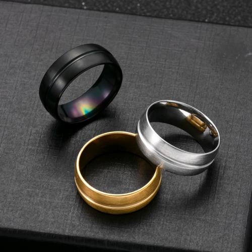 Stainless Steel Finger Ring, 304 Stainless Steel, plated, fashion jewelry & different size for choice & for man, more colors for choice, Sold By PC
