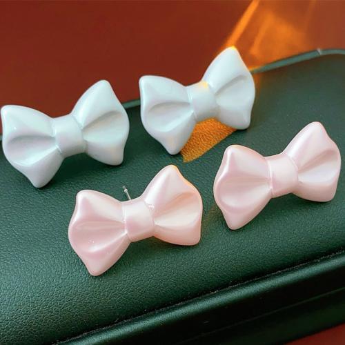 Acryl Ohrstecker, Schleife, Modeschmuck & für Frau, keine, 15x25mm, verkauft von Paar
