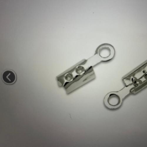 Brass Jewelry Clasps, plated, with end cap, more colors for choice, 1.50mm, Sold By PC