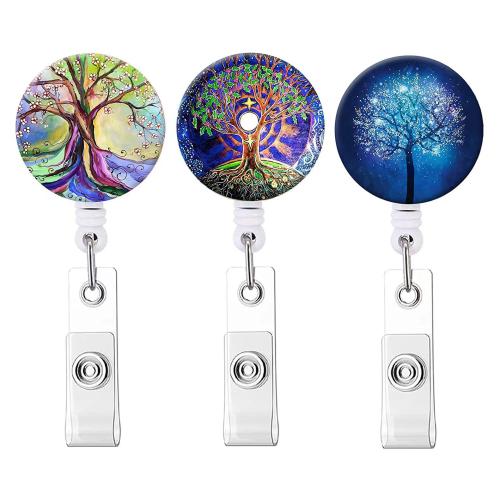 Jewelry Accessories, ABS Plastic, Round, stretchable & Unisex, more colors for choice, 60x32mm, Sold By PC