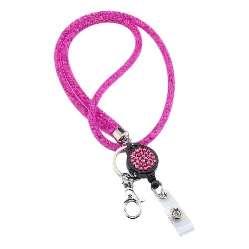 Cloth Cellphone Lanyard, with Plastic & Tibetan Style, Unisex & with rhinestone, more colors for choice, Length:Approx 40 cm, Sold By PC
