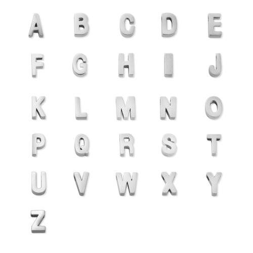 304 Edelstahl Zwischenperlen, Alphabet-Buchstabe, DIY & verschiedene Stile für Wahl, originale Farbe, beads length 5-8mm, verkauft von PC