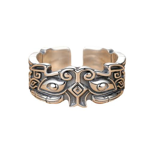 Messing Manschette Fingerring, antik silberfarben plattiert, Vintage & unisex, Größe:7-9, verkauft von PC
