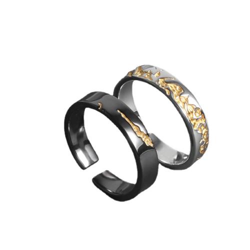 Brass Cuff Finger Ring, plated, adjustable & for man, more colors for choice, US Ring Size:7-9, Sold By PC