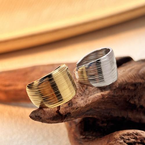 304 Stainless Steel Cuff Finger Ring, plated, fashion jewelry & Unisex, more colors for choice, Sold By PC