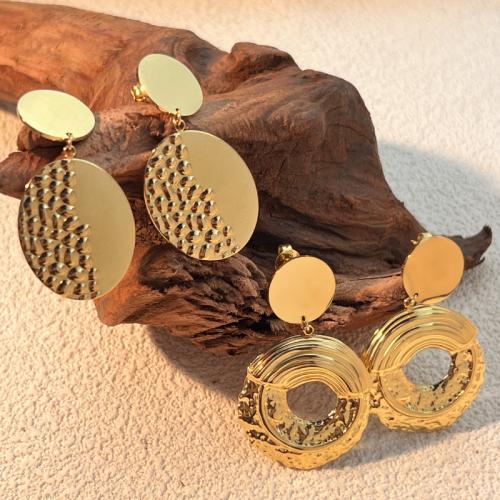 304 Stainless Steel Drop Earring, gold color plated, fashion jewelry & different styles for choice & for woman, Sold By Pair