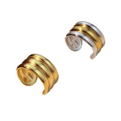 304 Stainless Steel Cuff Finger Ring, plated, fashion jewelry & Unisex, more colors for choice, Sold By PC