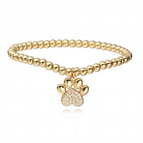 Brass Bracelet & Bangle, with Plastic Pearl, plated, fashion jewelry & micro pave cubic zirconia, more colors for choice, nickel, lead & cadmium free, Sold By PC