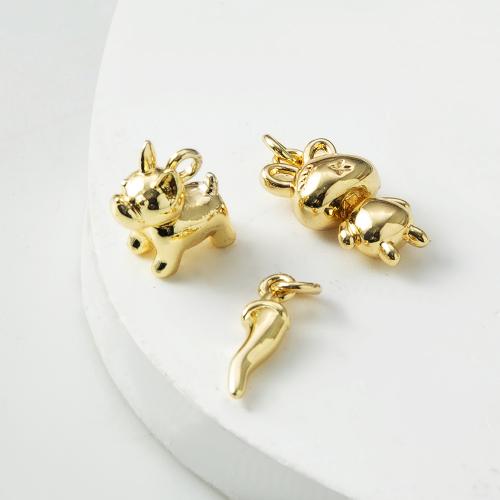 Messing Schmuck Anhänger, plattiert, Modeschmuck, goldfarben, frei von Nickel, Blei & Kadmium, 9.40x5.40x10.70mm, verkauft von PC