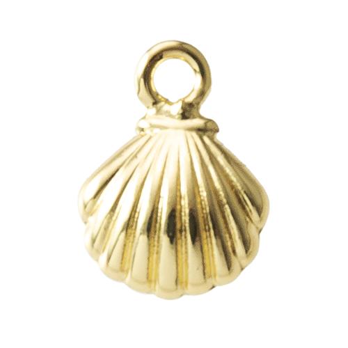 Brass Jewelry Pendants, Shell, plated, fashion jewelry, more colors for choice, nickel, lead & cadmium free, 10.20x4.30x13.80mm, Sold By PC