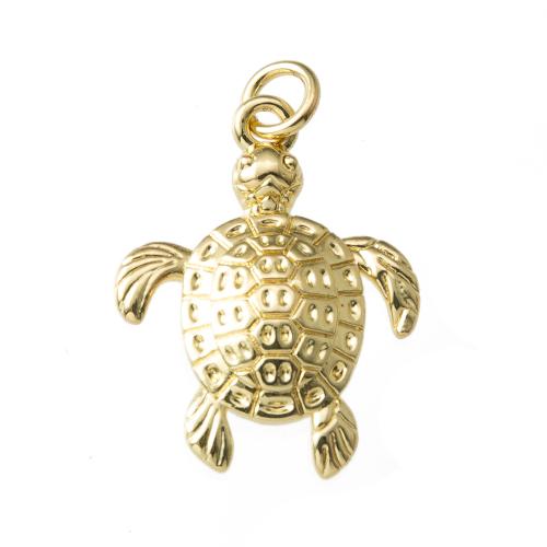 Colgantes de la joyería de cobre amarillo, metal, Tortuga, chapado, dorado, libre de níquel, plomo & cadmio, 17.60x3.60x25.60mm, Vendido por UD