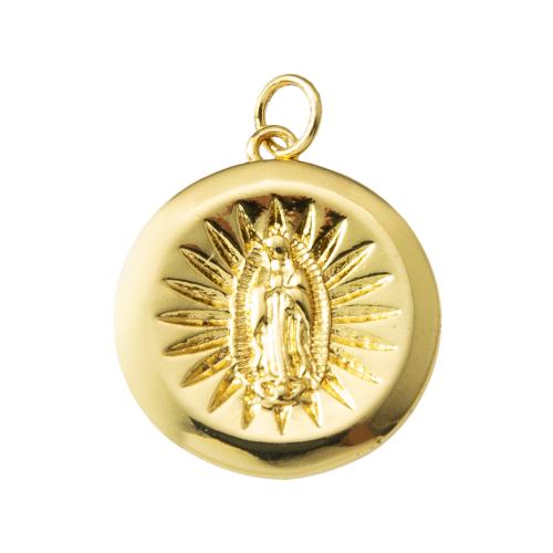 Colgantes de la joyería de cobre amarillo, metal, chapado, dorado, libre de níquel, plomo & cadmio, 18.80x2.30x24mm, Vendido por UD