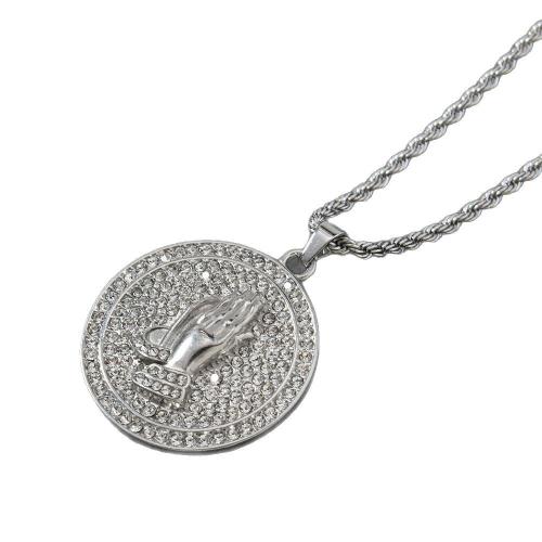 Stainless Steel Jewelry Necklace, 304 Stainless Steel, plated, fashion jewelry & for man, original color, Length:60 cm, Sold By PC