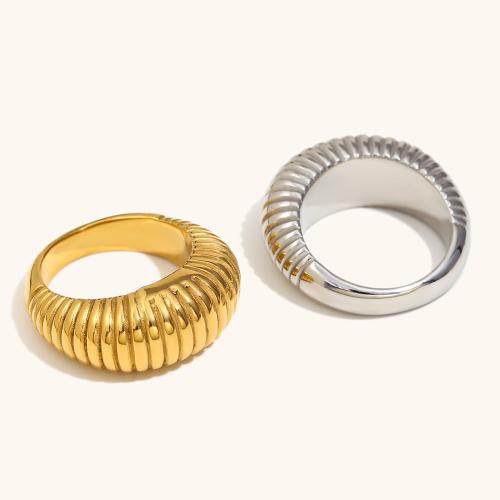 Stainless Steel Finger Ring, 304 Stainless Steel, plated, fashion jewelry & different size for choice & for woman, more colors for choice, Sold By PC