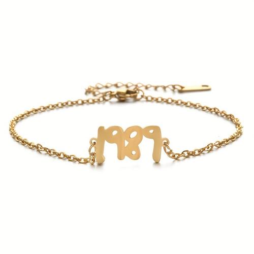 Stainless Steel Anklet, 304 Stainless Steel, plated, fashion jewelry & different designs for choice & for woman, golden, Sold By PC