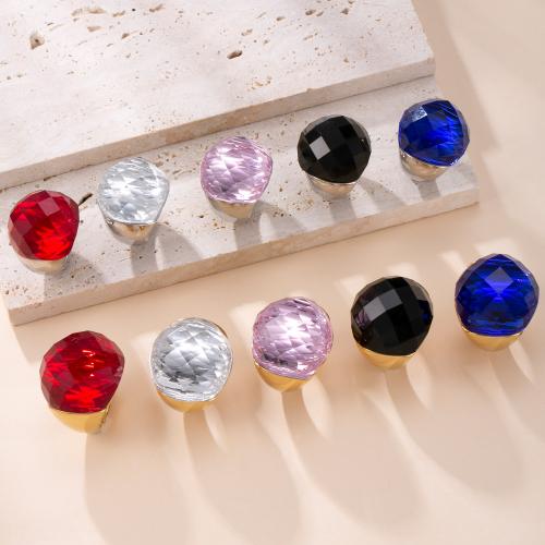 Zirkonia Edelstahl-Finger- Ring, 304 Edelstahl, mit kubischer Zirkonia, plattiert, Modeschmuck & unisex & verschiedene Größen vorhanden, keine, verkauft von PC