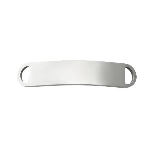 Stainless Steel Pendants, 304 Stainless Steel, silver color plated, Hidden Pendant & DIY & double-hole, silver color, 39x1.43x8.10mm, Sold By PC