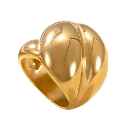 304 Stainless Steel Finger Ring, 18K gold plated, fashion jewelry & different size for choice & for woman, Sold By PC