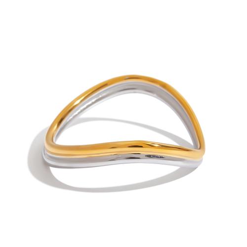 Stainless Steel Bangle, 304 Stainless Steel, plated, fashion jewelry & for woman & two tone, Sold By PC