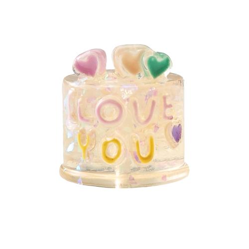 Resin Decoration, Cake, DIY, more colors for choice, 14.90x14.90x15.60mm, Sold By PC