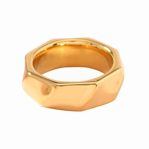 304 Edelstahl Fingerring, 18K vergoldet, Modeschmuck & unisex, Größe:8, verkauft von PC
