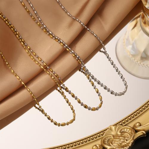Stainless Steel Chain Necklace, 304 Stainless Steel, gold color plated, fashion jewelry, more colors for choice, Sold By PC