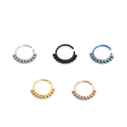 Stainless Steel Nose Piercing Jewelry, 304 Stainless Steel, plated, fashion jewelry & Unisex, more colors for choice, Sold By PC
