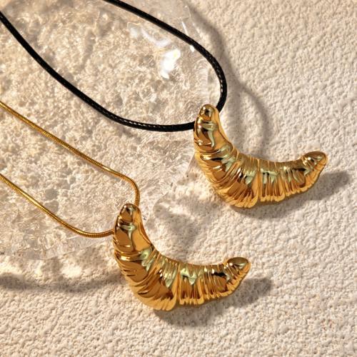 304 Stainless Steel Sweater Necklace, with Titanium Steel, plated, fashion jewelry & different styles for choice & for woman, golden, Sold By PC