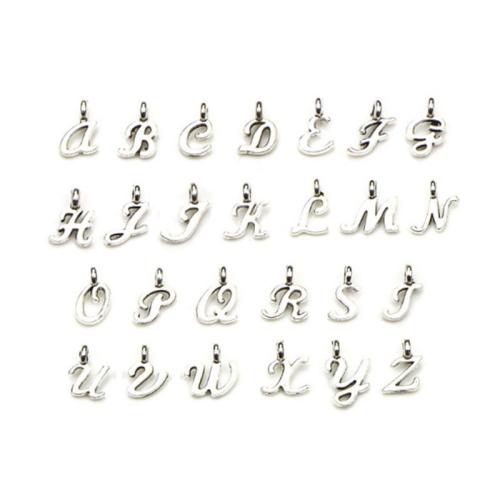 Tibetan Style Alphabet and number Pendants, Alphabet Letter, plated, DIY, Sold By PC