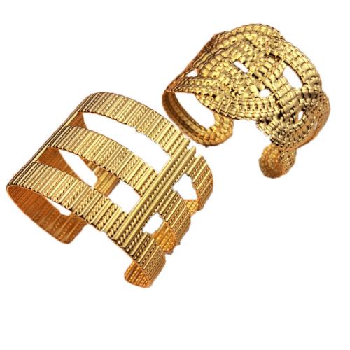 Bracelet en acier inoxydable, Acier inoxydable 304, Plaqué or 18K, styles différents pour le choix & pour femme & creux, Vendu par PC