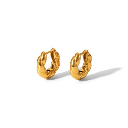 Stainless Steel Lever Back Earring, 304 Stainless Steel, plated, fashion jewelry & for woman, golden, Sold By Pair