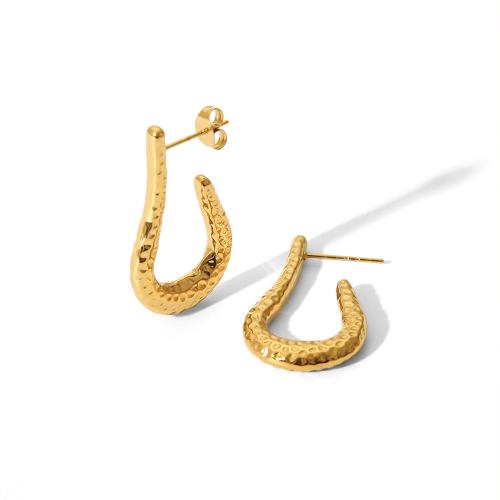 Edelstahl Ohrringe, 304 Edelstahl, 18 K vergoldet, Modeschmuck & für Frau, verkauft von Paar