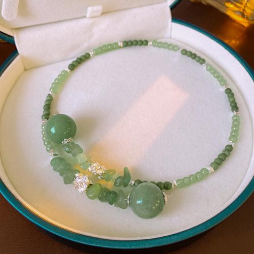 Jade Collar, Flower, fashion jewelry & for woman, Sold By PC