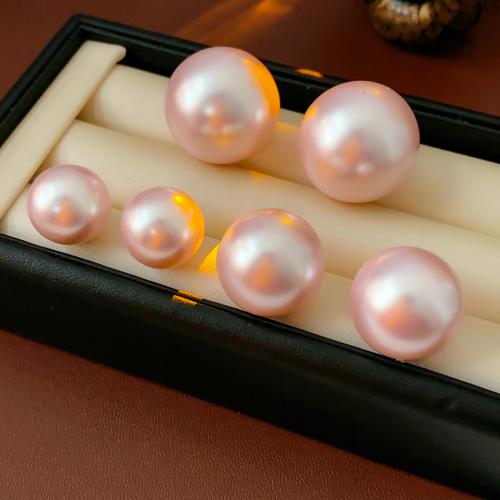 Plastic Pearl Stud Earring, Round, different size for choice & for woman, Sold By Pair