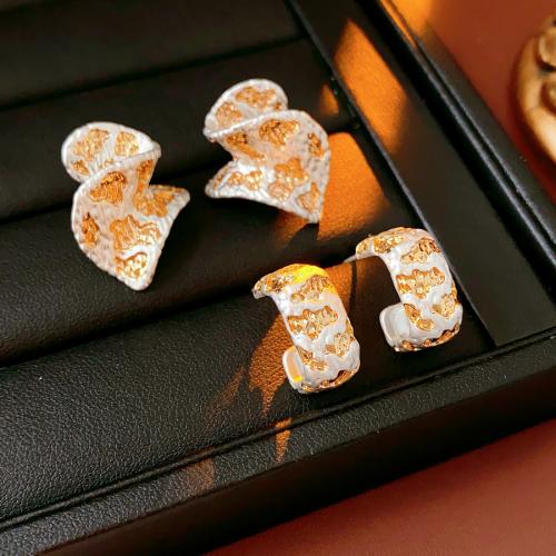 Messing Ohrstecker, plattiert, verschiedene Stile für Wahl & für Frau, earring length 20-25mm, verkauft von Paar