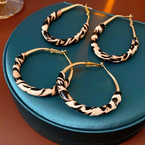 PU Leather Lever Back Earring, with Iron, gold color plated, different styles for choice & for woman, earring length 45-65mm, Sold By Pair